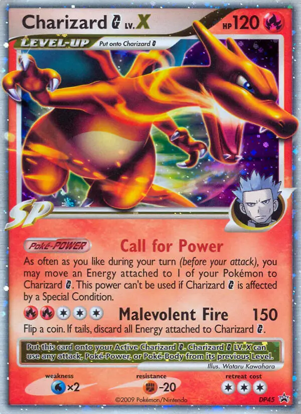 Charizard G Common Pokemon card #DP45 from DP Black Star Promos