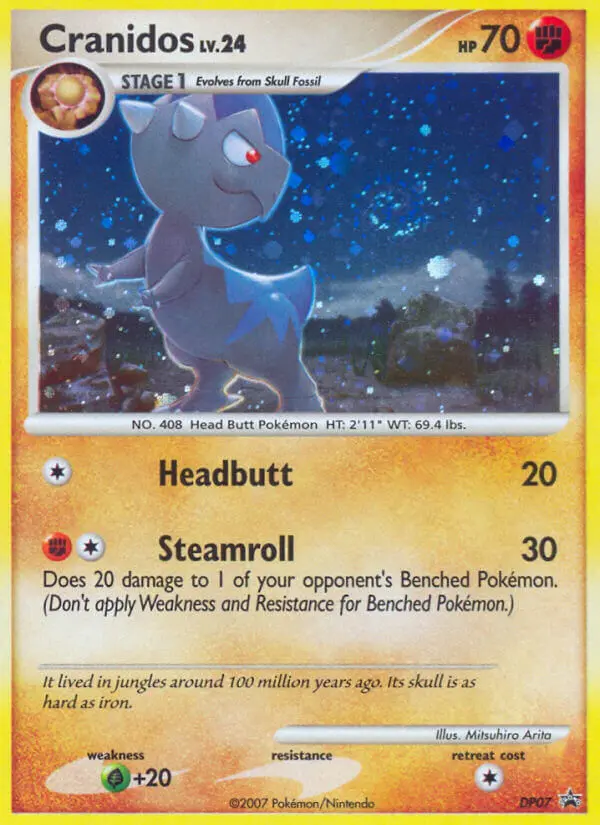 Cranidos Common Pokemon card #DP07 from DP Black Star Promos