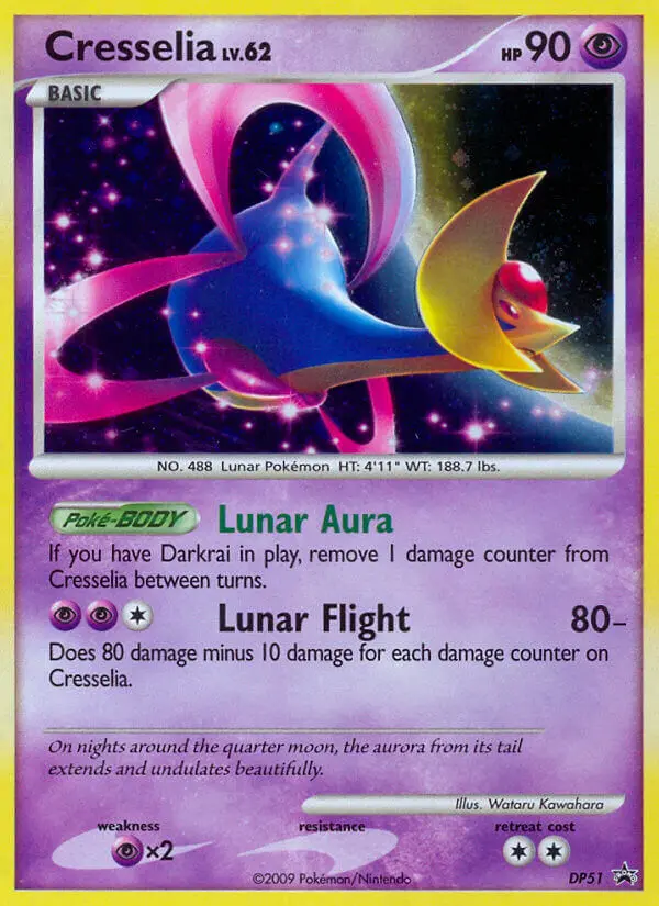 Cresselia Common Pokemon card #DP51 from DP Black Star Promos