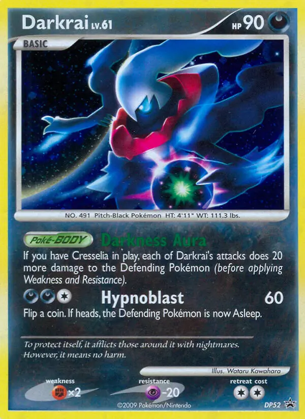 Darkrai Common Pokemon card #DP52 from DP Black Star Promos