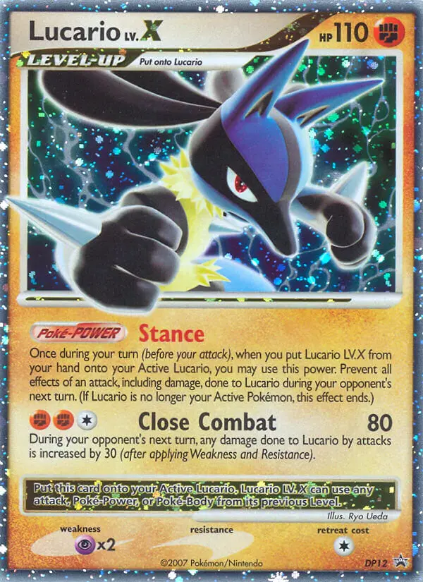 Lucario Common Pokemon card #DP12 from DP Black Star Promos