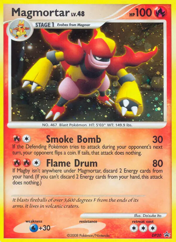 Magmortar Common Pokemon card #DP20 from DP Black Star Promos