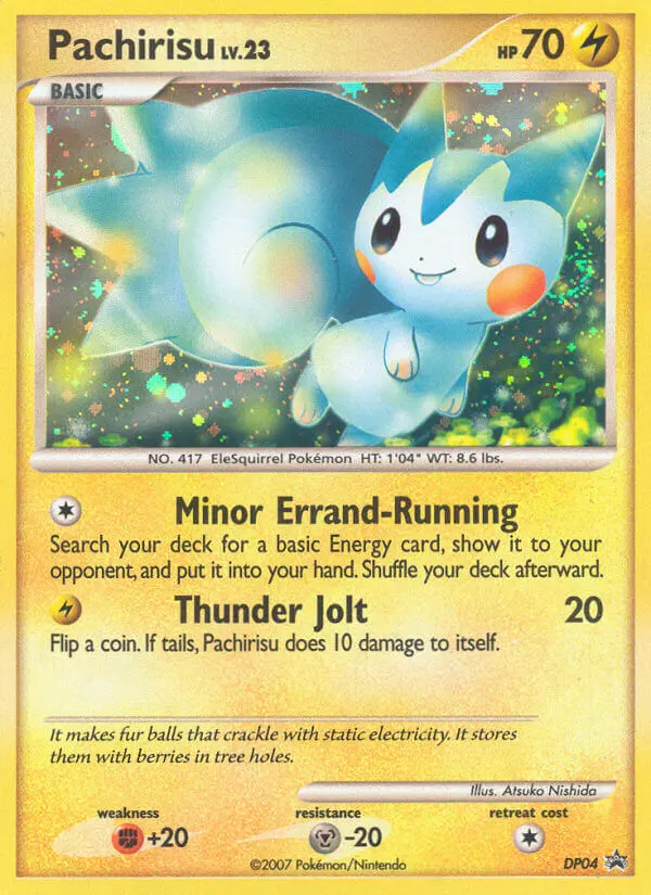 Pachirisu Common Pokemon card #DP04 from DP Black Star Promos