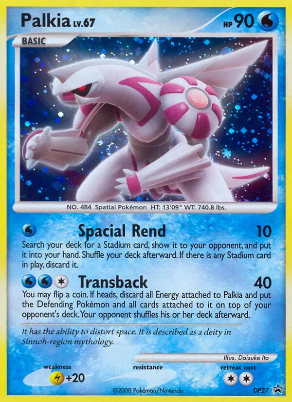 Palkia Common Pokemon card #DP27 from DP Black Star Promos