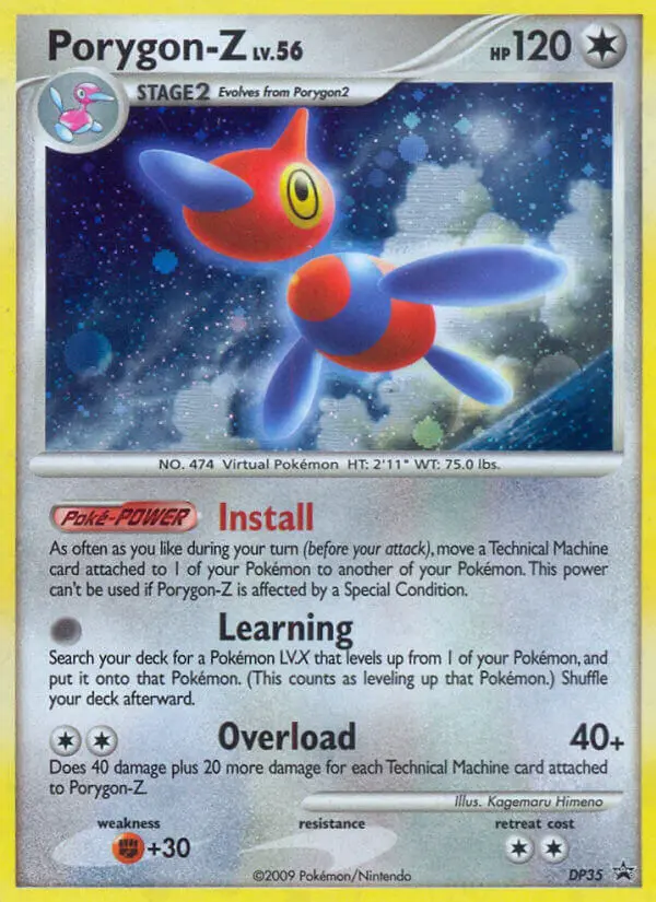 Porygon-Z Common Pokemon card #DP35 from DP Black Star Promos