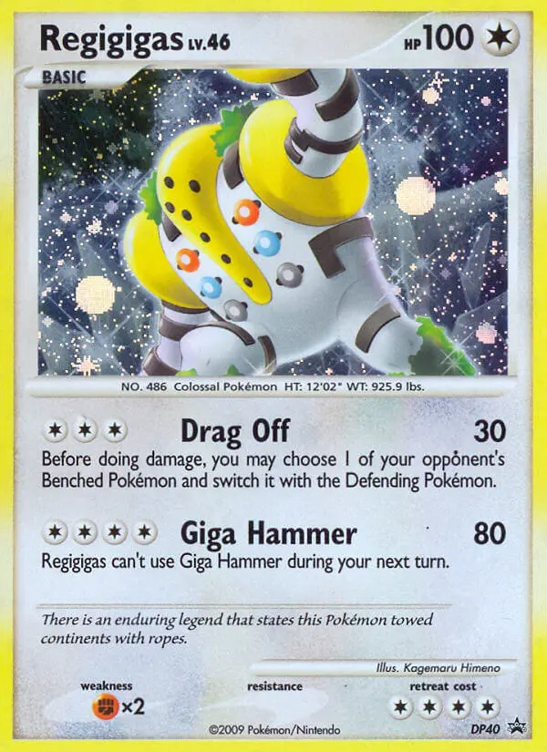 Regigigas Common Pokemon card #DP40 from DP Black Star Promos