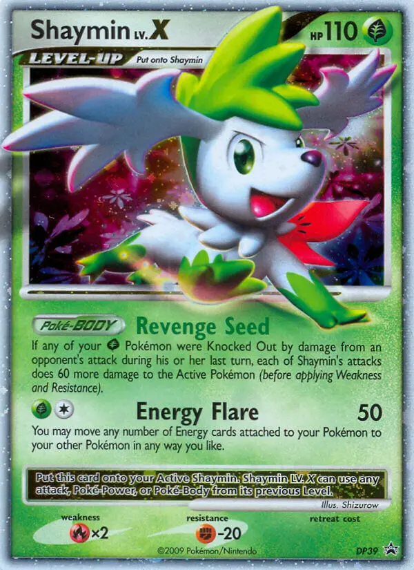 Shaymin Common Pokemon card #DP39 from DP Black Star Promos