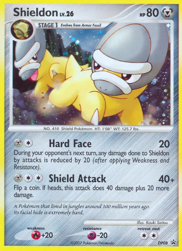 Shieldon Common Pokemon card #DP08 from DP Black Star Promos