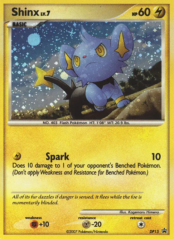 Shinx Common Pokemon card #DP15 from DP Black Star Promos