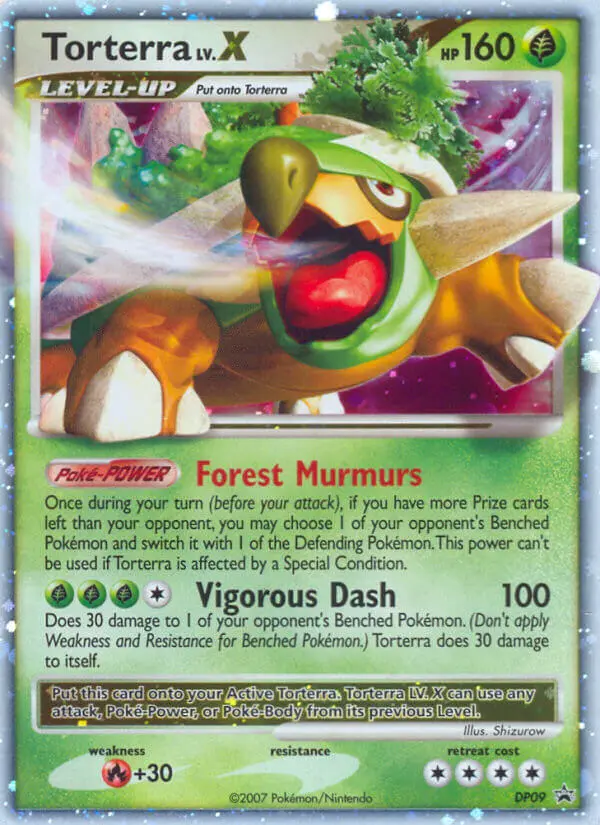 Torterra Common Pokemon card #DP09 from DP Black Star Promos
