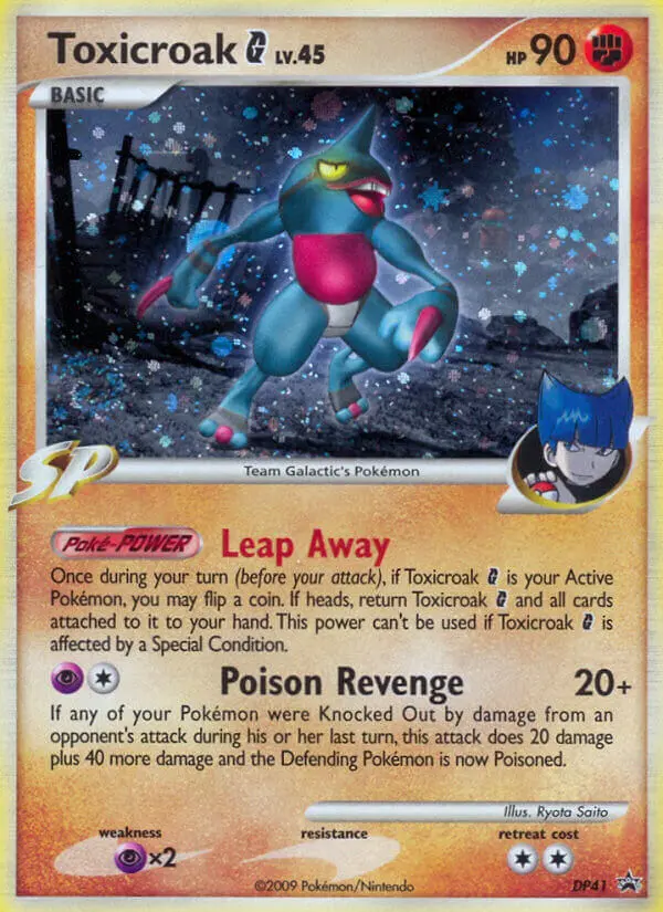 Toxicroak G Common Pokemon card #DP41 from DP Black Star Promos