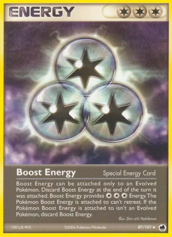 Boost Energy Uncommon Pokemon card #87 from Dragon Frontiers