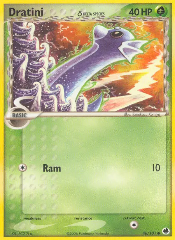 Dratini δ Common Pokemon card #46 from Dragon Frontiers