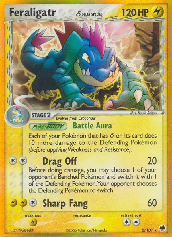 Feraligatr δ Rare Pokemon card #2 from Dragon Frontiers
