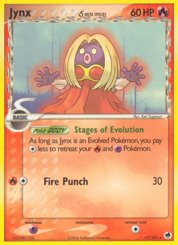 Jynx δ Rare Pokemon card #17 from Dragon Frontiers