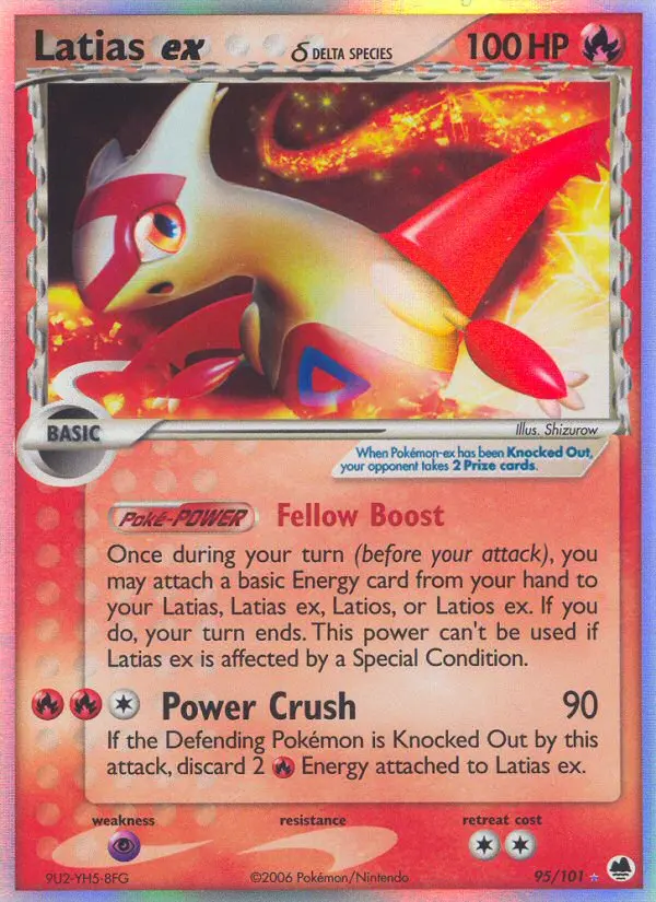 Latias ex δ Rare Pokemon card #95 from Dragon Frontiers