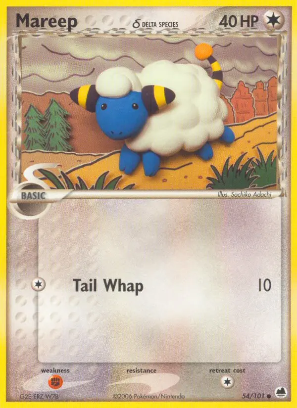 Mareep δ Common Pokemon card #54 from Dragon Frontiers