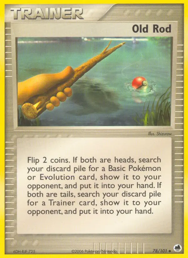 Old Rod Uncommon Pokemon card #78 from Dragon Frontiers
