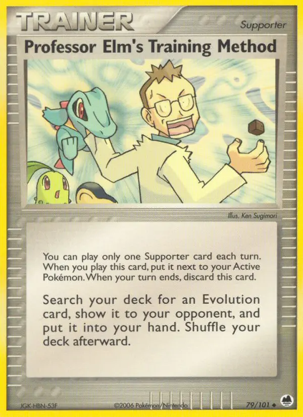 Professor Elm's Training Method Uncommon Pokemon card #79 from Dragon Frontiers