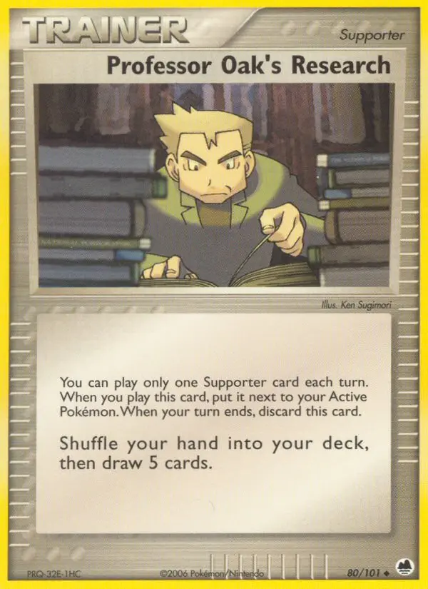 Professor Oak's Research Uncommon Pokemon card #80 from Dragon Frontiers