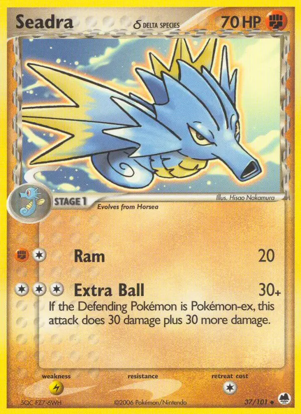 Seadra δ Uncommon Pokemon card #37 from Dragon Frontiers