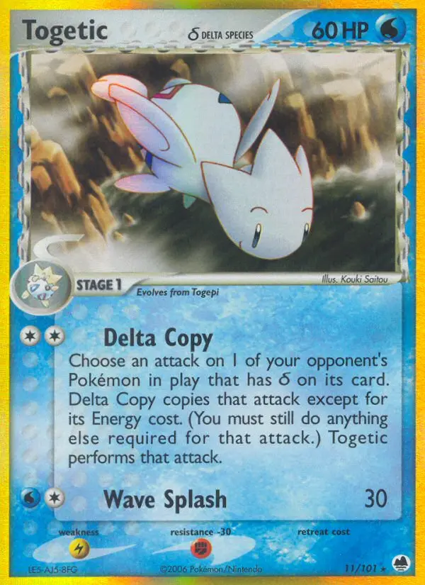 Togetic δ Rare Pokemon card #11 from Dragon Frontiers