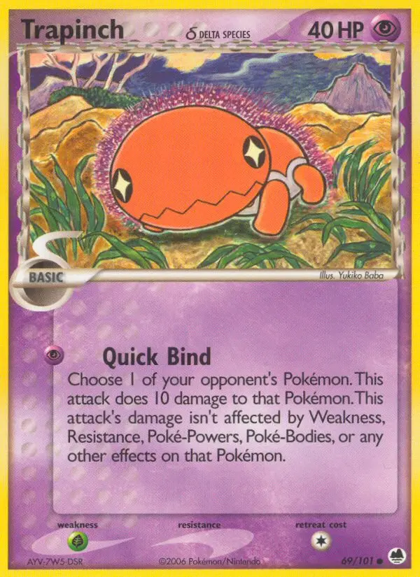 Trapinch δ Common Pokemon card #69 from Dragon Frontiers