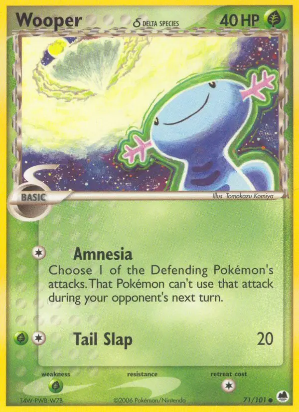 Wooper δ Common Pokemon card #71 from Dragon Frontiers