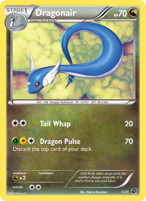 Dragonair Rare Pokemon card #3 from Dragon Vault