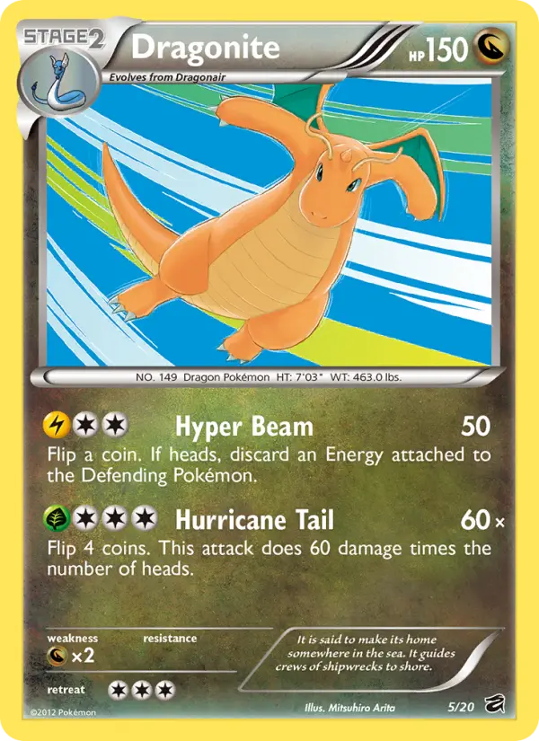 Dragonite Rare Pokemon card #5 from Dragon Vault