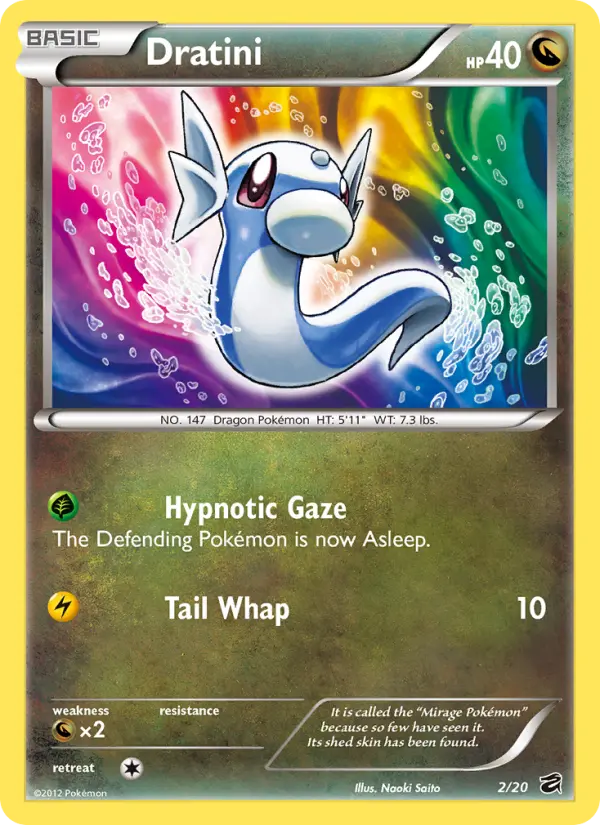 Dratini Rare Pokemon card #2 from Dragon Vault