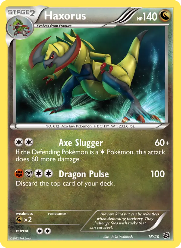 Haxorus Rare Pokemon card #16 from Dragon Vault