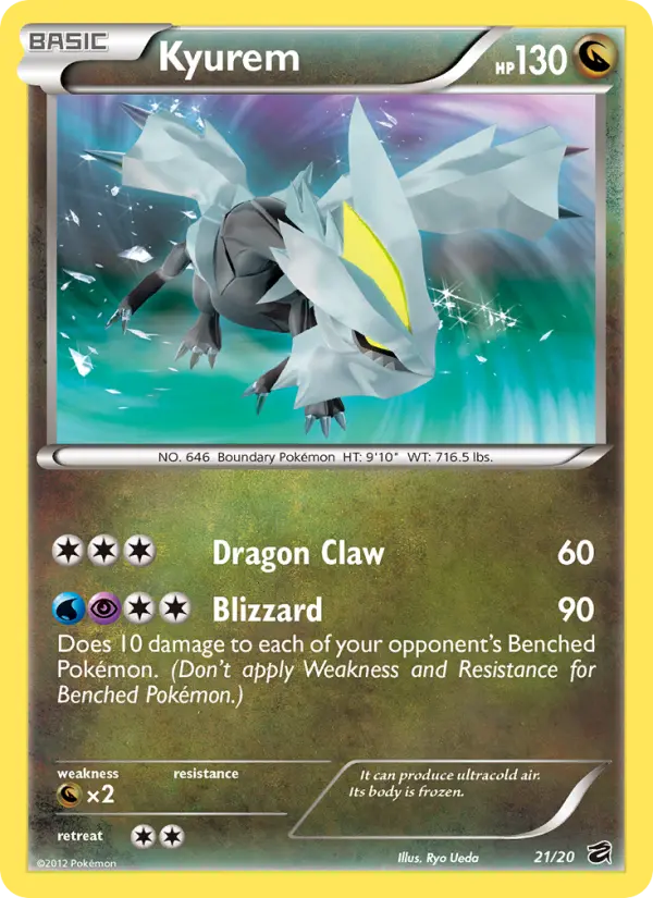 Kyurem Common Pokemon card #21 from Dragon Vault