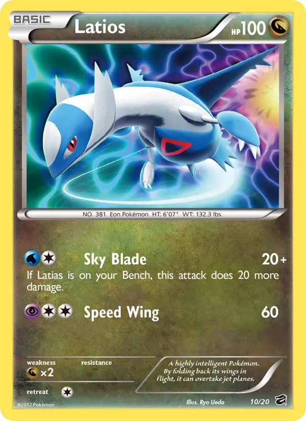 Latios Rare Pokemon card #10 from Dragon Vault