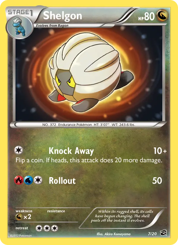 Shelgon Rare Pokemon card #7 from Dragon Vault