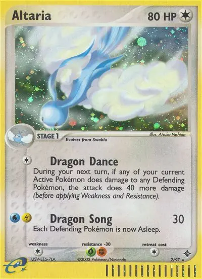 Altaria Rare Pokemon card #2 from Dragon