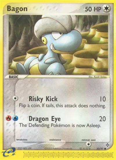 Bagon Common Pokemon card #50 from Dragon