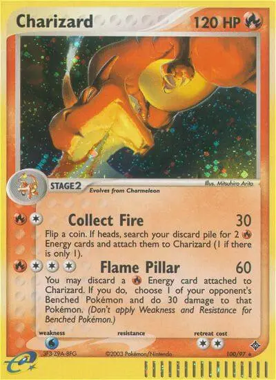Charizard Rare Pokemon card #100 from Dragon