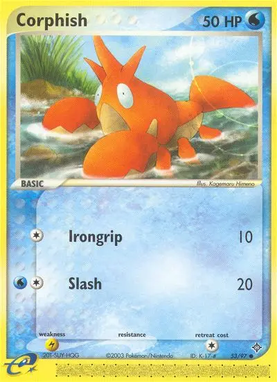 Corphish Common Pokemon card #53 from Dragon