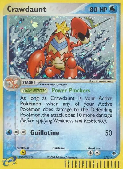 Crawdaunt Rare Pokemon card #3 from Dragon