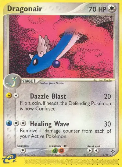 Dragonair Rare Pokemon card #14 from Dragon