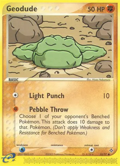 Geodude Common Pokemon card #55 from Dragon