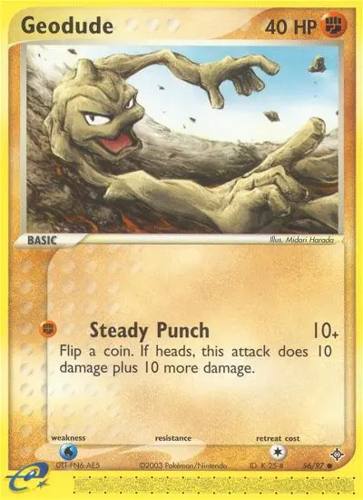 Geodude Common Pokemon card #56 from Dragon