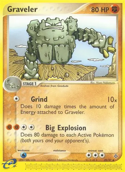 Graveler Uncommon Pokemon card #29 from Dragon
