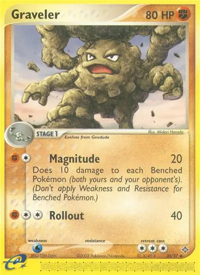 Graveler Uncommon Pokemon card #30 from Dragon