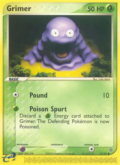 Grimer Common Pokemon card #57 from Dragon