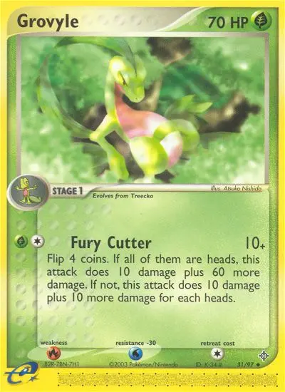 Grovyle Uncommon Pokemon card #31 from Dragon