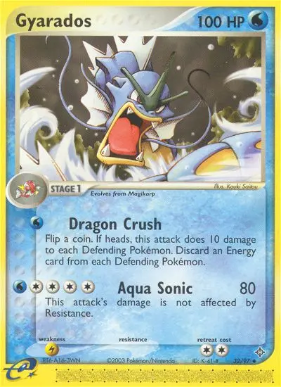 Gyarados Uncommon Pokemon card #32 from Dragon