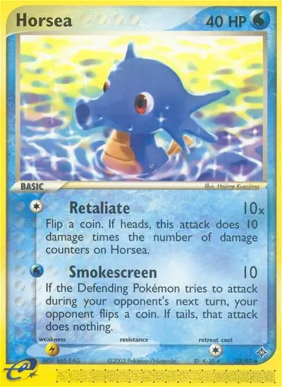 Horsea Uncommon Pokemon card #33 from Dragon