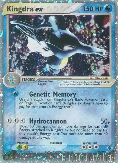 Kingdra ex Rare Pokemon card #92 from Dragon